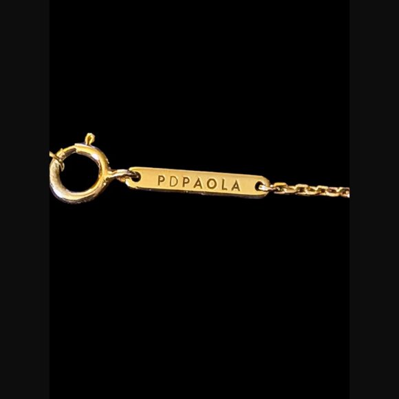 Pdpaola 18k Gold Plated 925 Sterling Gold Vermeil Zodiac Sagittarius Necklace - Picture 6 of 10